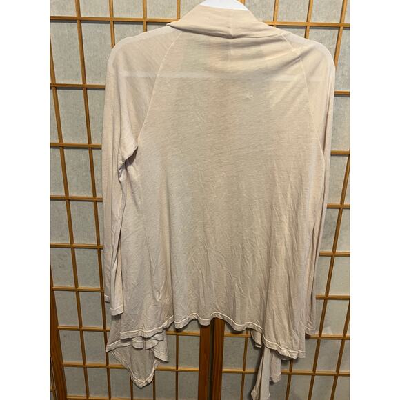 Splendid Women Ivory /cream Supima cotton Waterfall Cardigan M USA - Picture 4 of 5